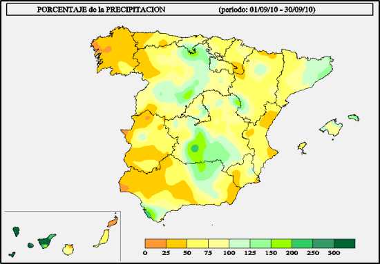 Precipitación septiembre 2010