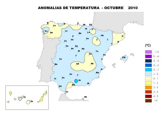 Temperatura octubre 2010