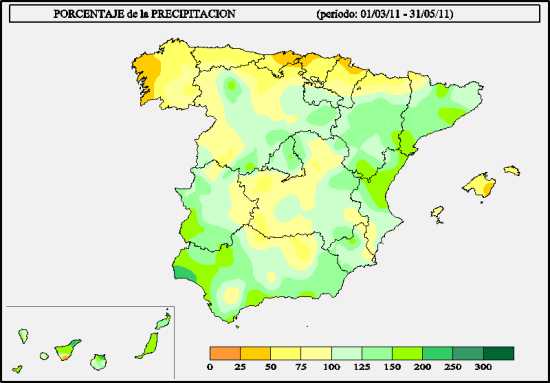 Precipitación marzo-mayo 2011