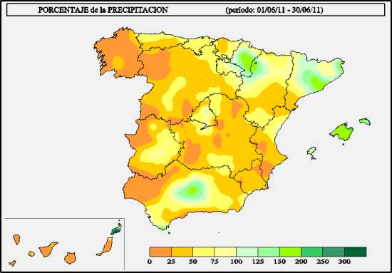 Precipitación junio 2011