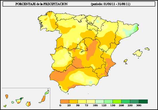 Precipitación junio-agosto 2011