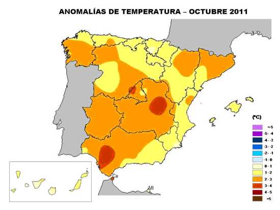 Temperatura octubre 2011