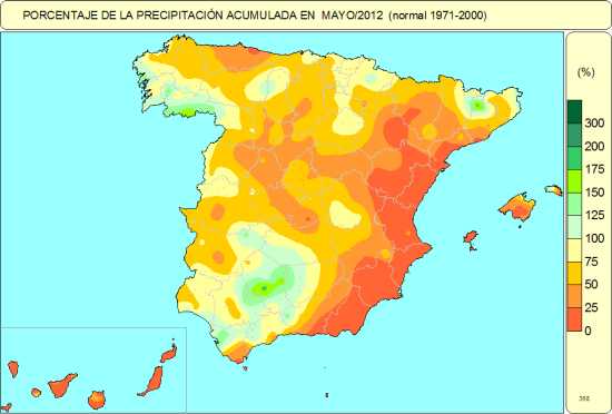 Precipitación mayo 2012