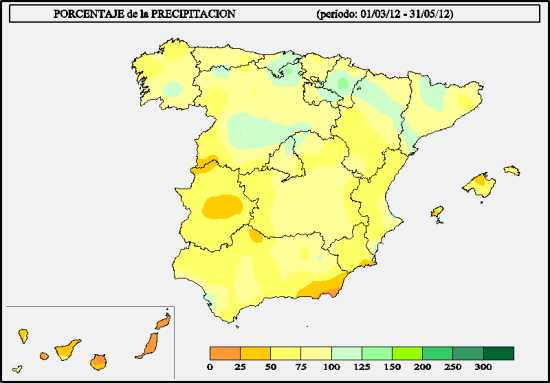 Precipitación primavera 2012