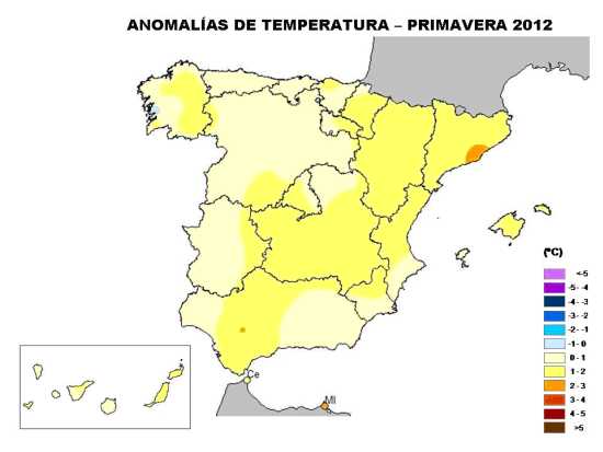 Temperatura primavera 2012
