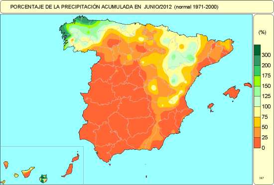 Precipitación junio 2012