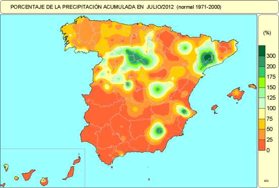 Precipitación julio 2012