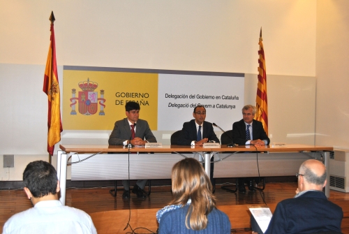 El Presidente de AEMET con el Subdelegado del Gobierno y el Delegado Territorial en Cataluña