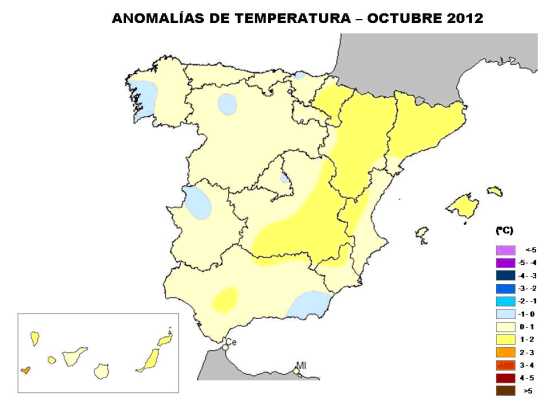 Temperatura octubre 2012