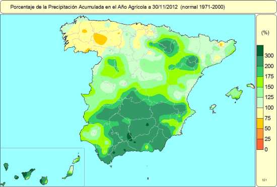 Precipitación otoño 2012