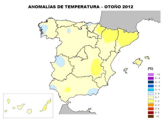 Temperatura otoño 2012