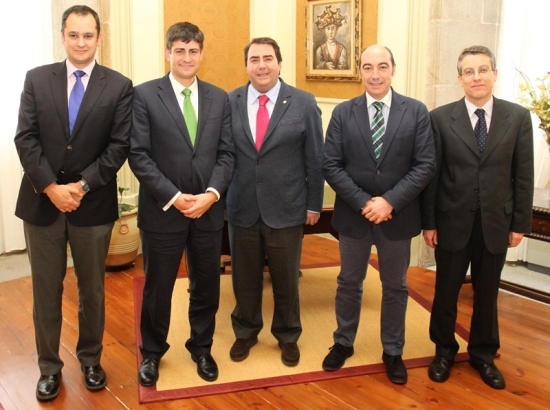 Por la izquierda, Cayetano Torres, Daniel Cano, Carlos Negreira, Enrique L. Salvador y Francisco A. Infante
