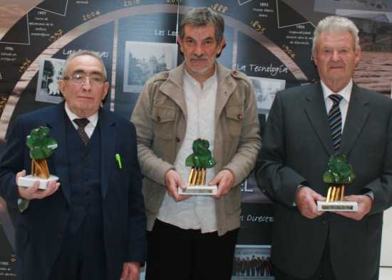 Colaboradores premiados: Jeús Olmos, Jordi Zapata y José María Alcácera