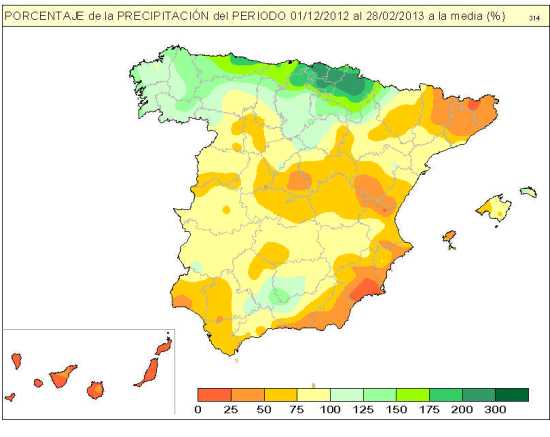 Precipitacines invierno 2013