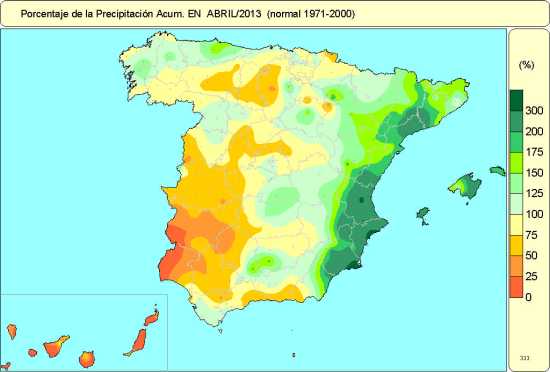 Precipitaciones abril-2013