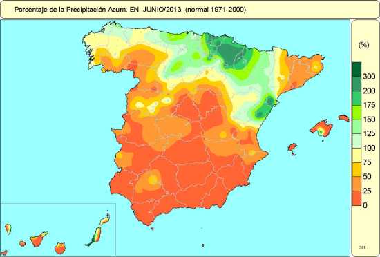 Precipitación junio 2013