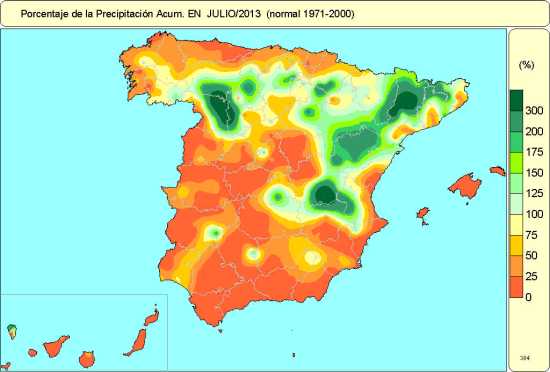 Precipitación julio 2013