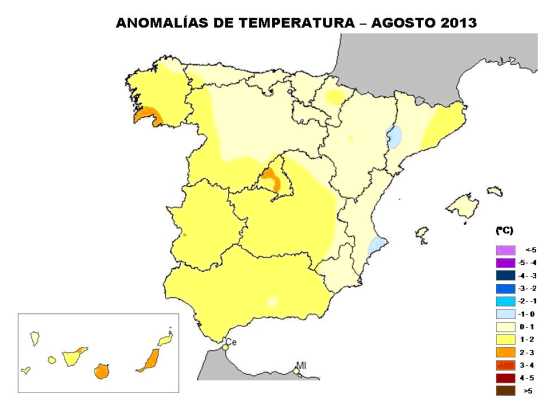 Temperaturas agosto 2013