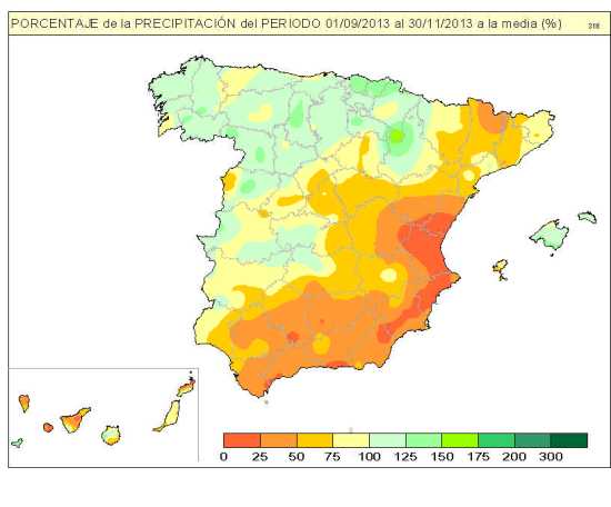 Precipitación otoño 2013