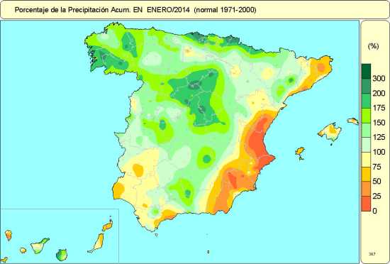 Precipitación enero 2014