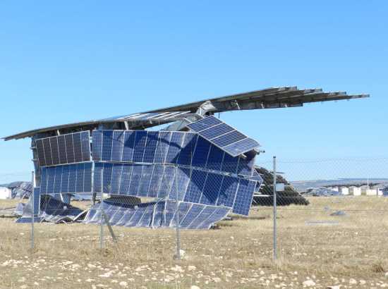 Daños causados por las rachas de viento