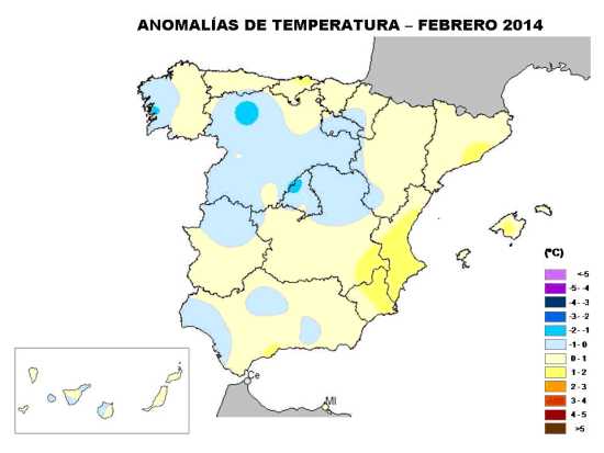 Temperaturas febrero 2014