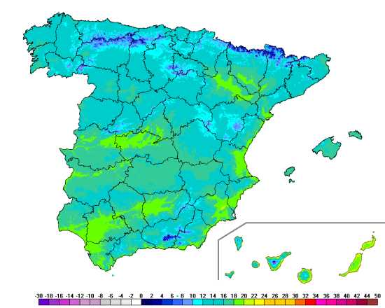 Temperaturas medias semana santa