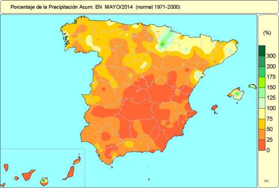 Precipitación mayo 2014