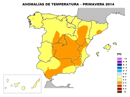 Temperatura primavera 2014