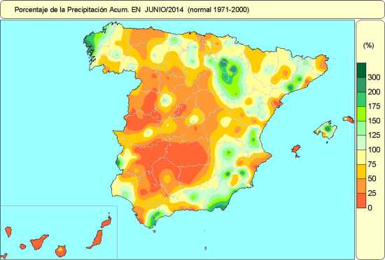 Precipitaciones junio 2014