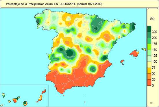 Precipitación julio 2014