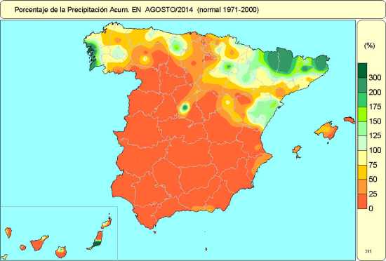 Precipitación agosto 2014