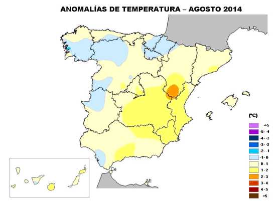 Temperatura agosto 2014