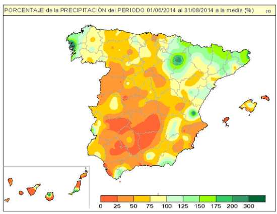 Precipitación verano 2014