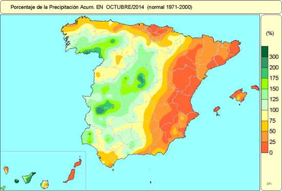 Precipitación octubre 2014