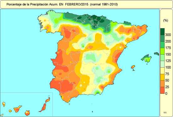 Precipitación febrero 2015