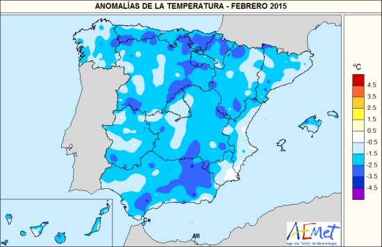 Temperatura febrero 2015