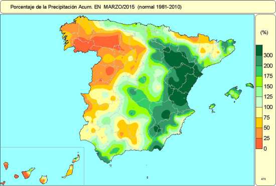Precipitación marzo 2015