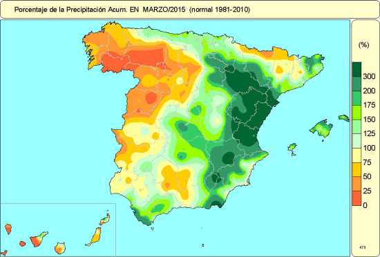 Precipitación marzo 2015