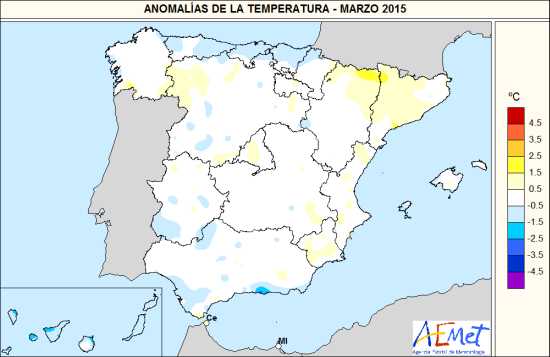 Temperatura marzo 2015