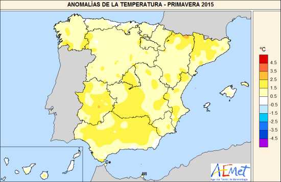 Temperatura primavera 2015