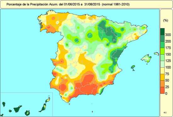 Precipitación verano 2015