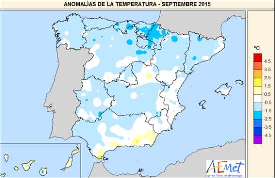 Temperatura septiembre 2015