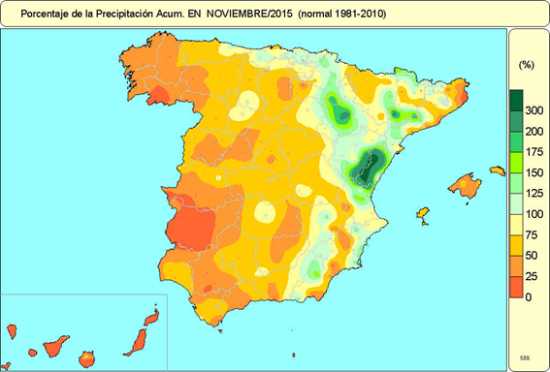 Precipitación noviembre 2015