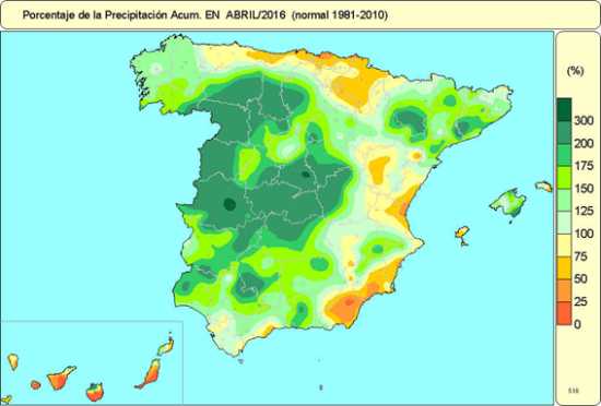 Precipitación abril 2016