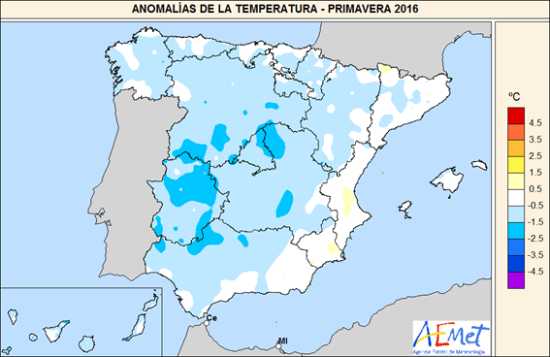 Temperaturas primavera 2016