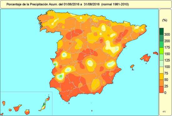 Precipitaciones verano 2016