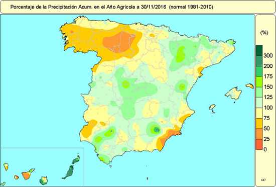 Precipitaciones otoño 2016