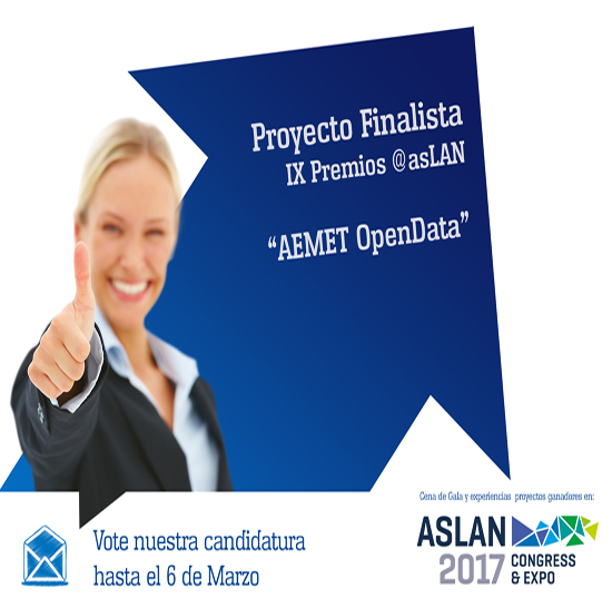 Aemet Open Data, finalista al Premio Aslan