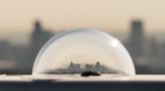 Vista de la ciudad de Golden desde el NREL, a través de radiómetro